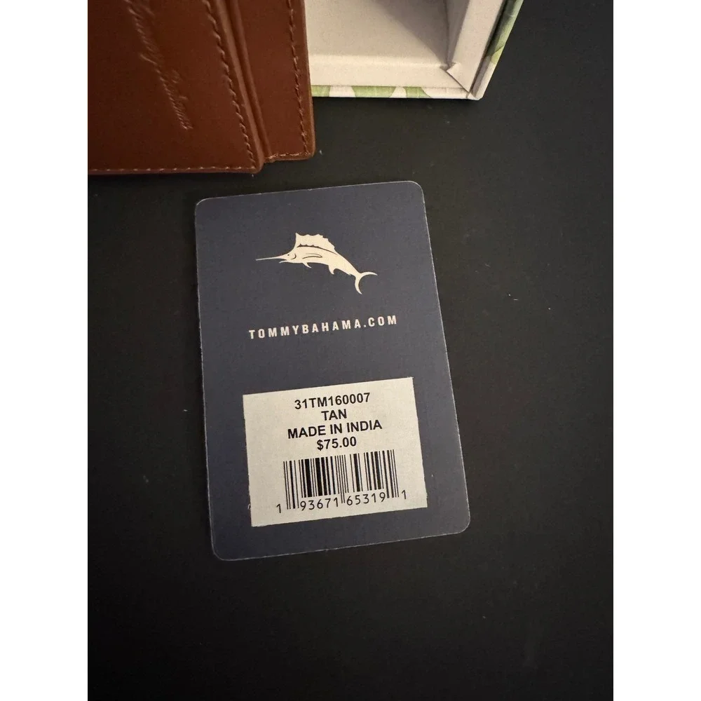 Tommy Bahama Leather Wallet Brown Bifold Nordstrom‎ NEW with Box Men